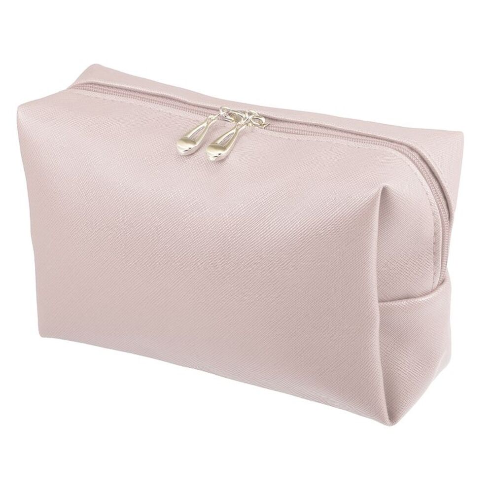1Pcs PU Leather Waterproof Travel Makeup Bag S Size Gold Pink